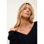 Jersey con cuello de pico por delante y por detrás - Opal - Navy