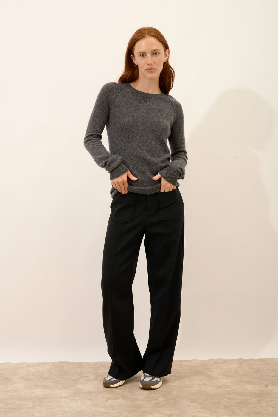 Jersey de Cuello Redondo - Helen - Antracita Jaspeado