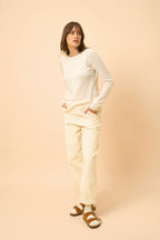 Round Neck Jumper - Helen - Ivory