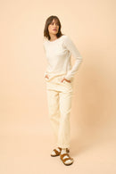 Jersey Cuello Redondo - Helen - Marfil