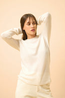 Jersey Cuello Redondo - Helen - Marfil