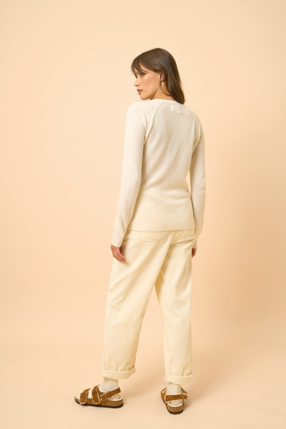 Round Neck Jumper - Helen - Ivory