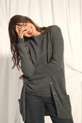 V-Neck Cardigan - Chelsea - Marl Anthracite