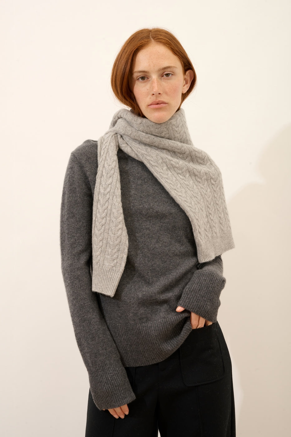 Jersey de Cuello Vuelto - Lexie - Antracita Jaspeado