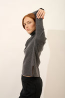 Pull Col Roulé - Lexie - Anthracite Chiné