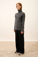 Pull Col Roulé - Lexie - Anthracite Chiné