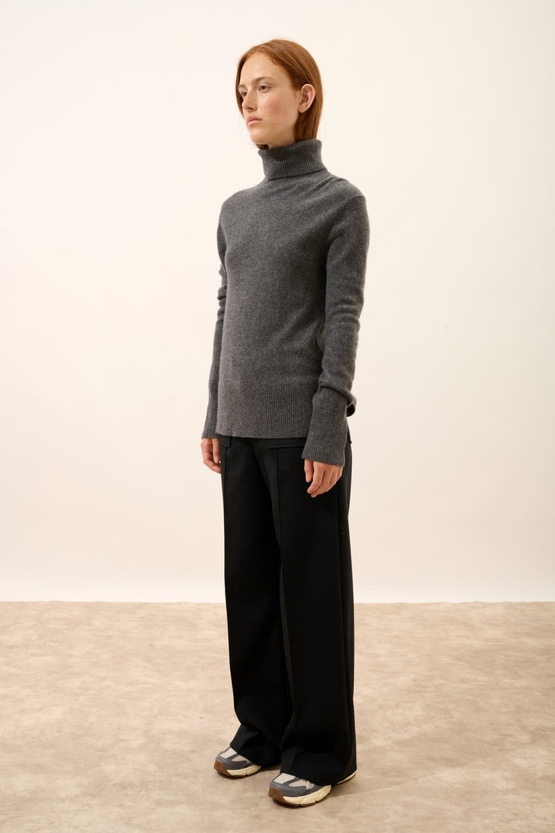 Pull Col Roulé - Lexie - Anthracite Chiné