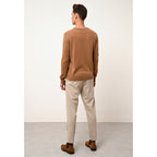 Jersey de Cuello en V Walt - 100% Cachemira 2 Cabos - Avellana - Hombre