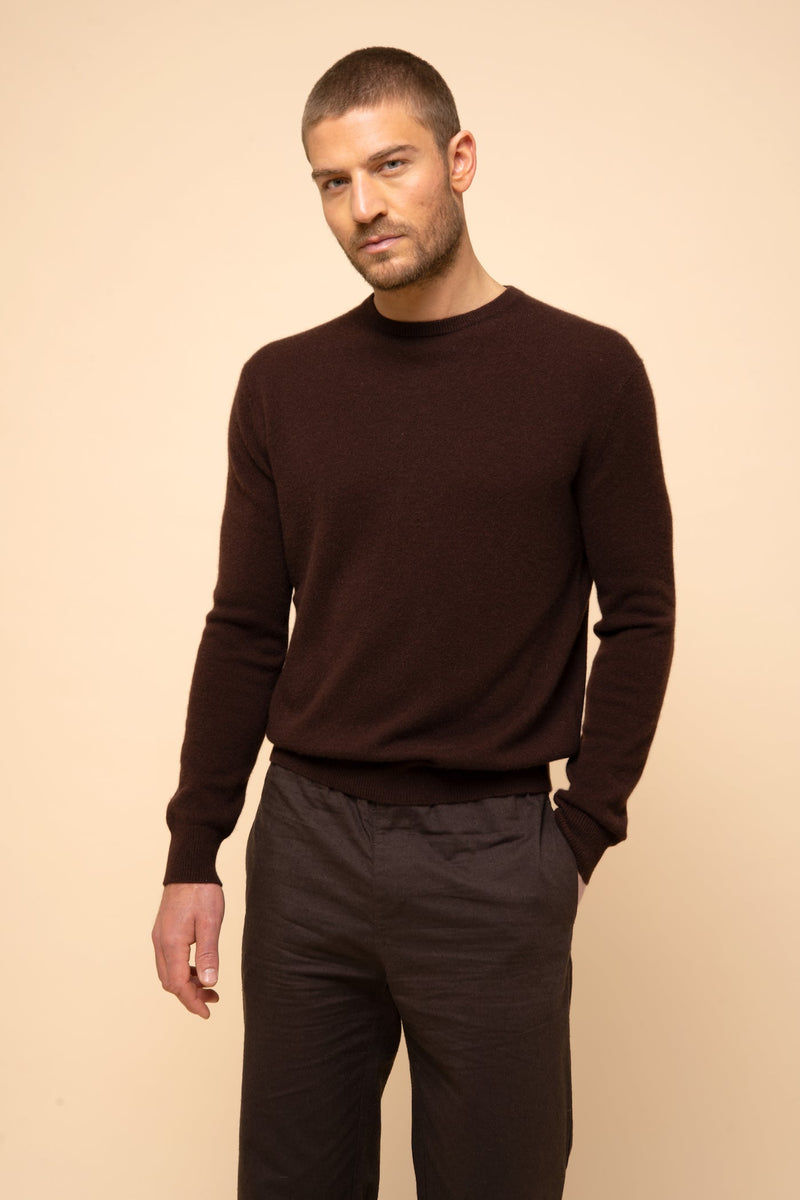 Pull Col Rond - Howard - Choco