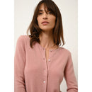 Cashmere  sudadera Just - Cárdigan Katharine Bois De Rose Cuello Redondo - 100% Cachemira - 2 Hilados - - Mujer