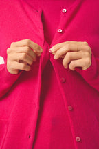 Cárdigan de Cuello Redondo - Katharine - Fucsia