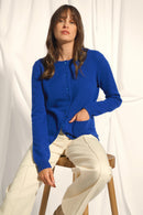 Cardigan Col Rond - Katharine - Outremer