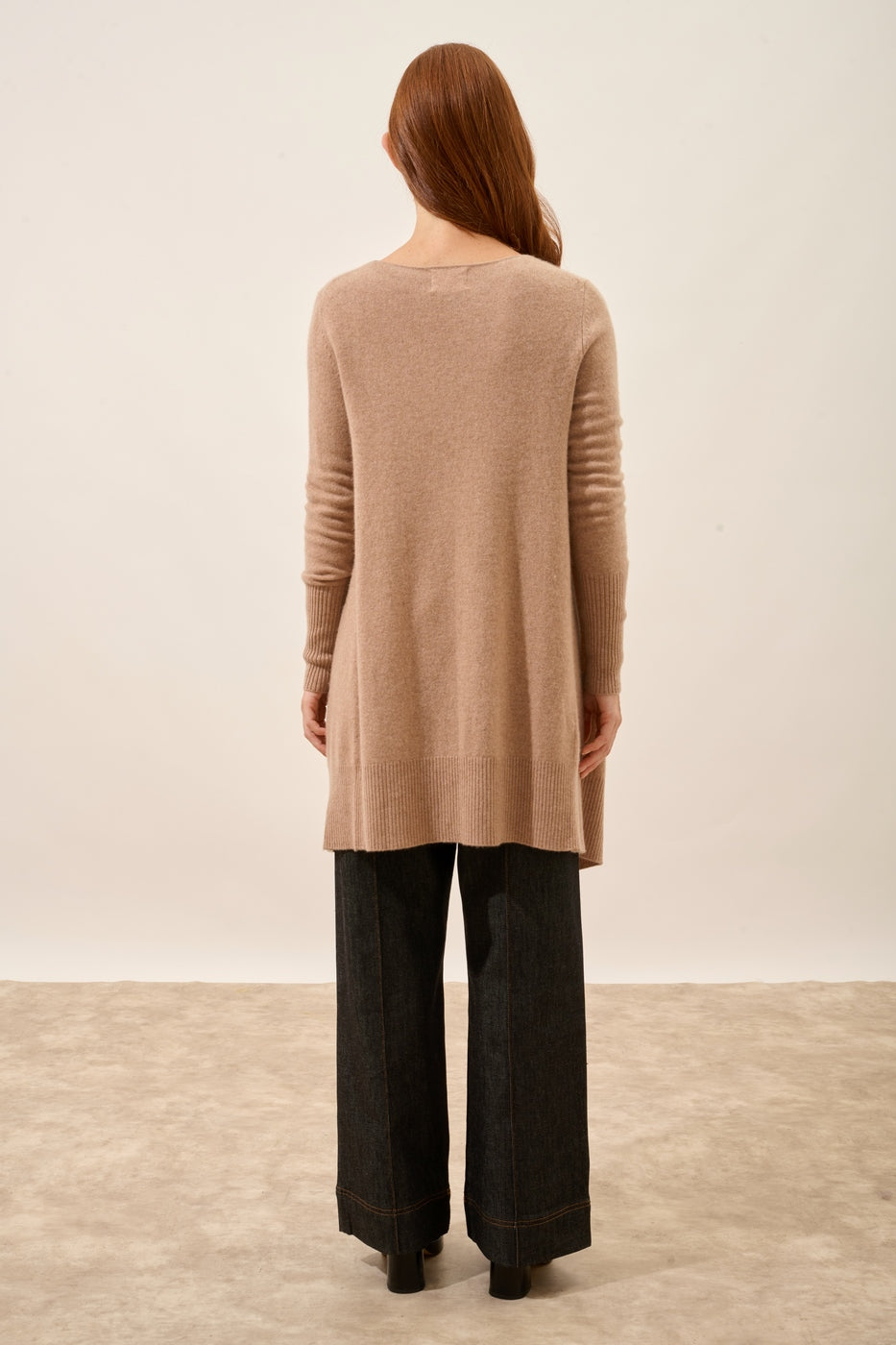 Chaqueta Larga - Brooke - Camel Jaspeado