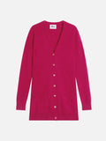 Cardigan Col V - Chelsea - Fuchsia