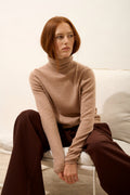 Pull Col Roulé - Ava - Camel Chiné