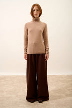 Pull Col Roulé - Ava - Camel Chiné