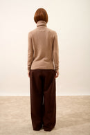 Pull Col Roulé - Ava - Camel Chiné