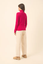 Roll Neck Jumper - Ava - Fuchsia