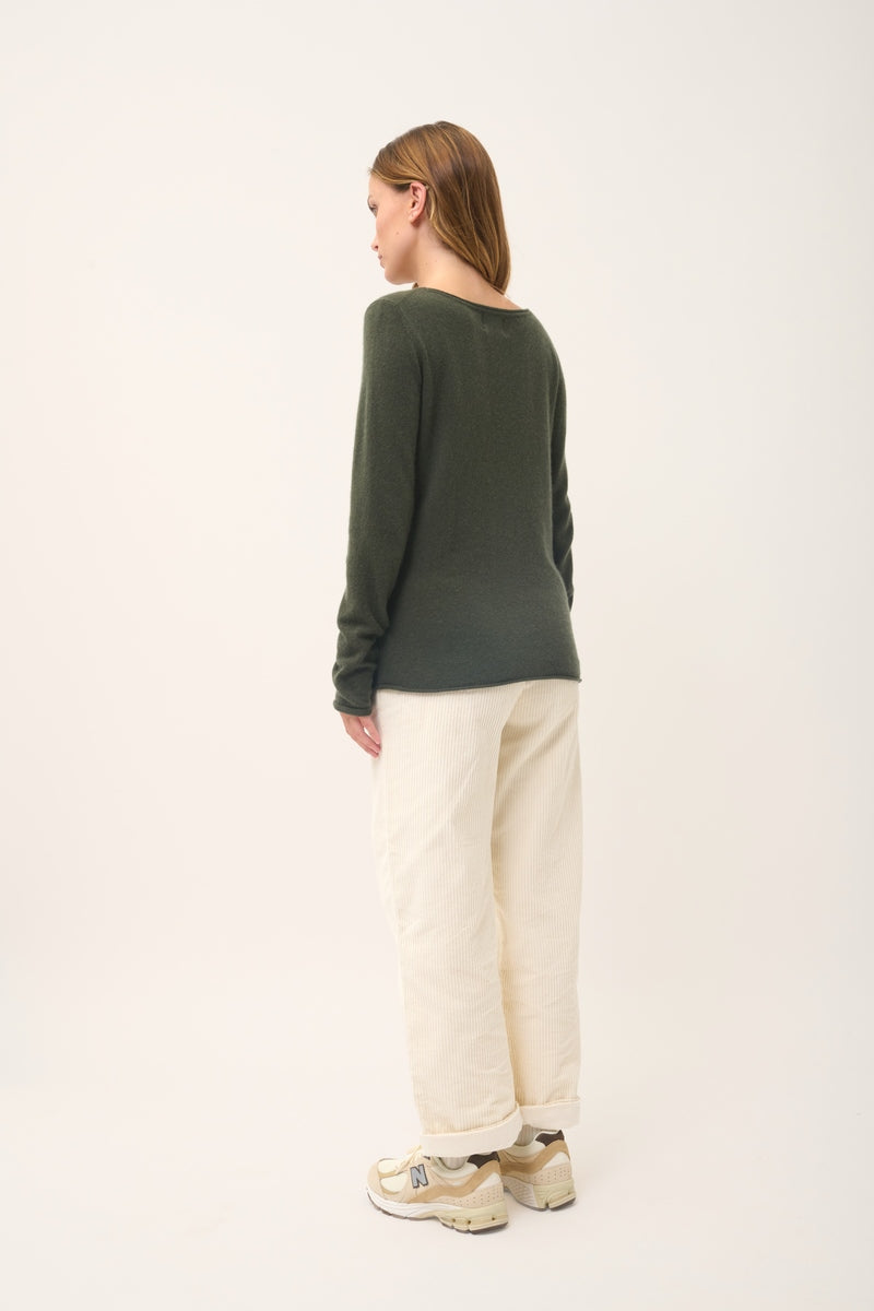 Jersey Cuello Barco - Grace - Caqui