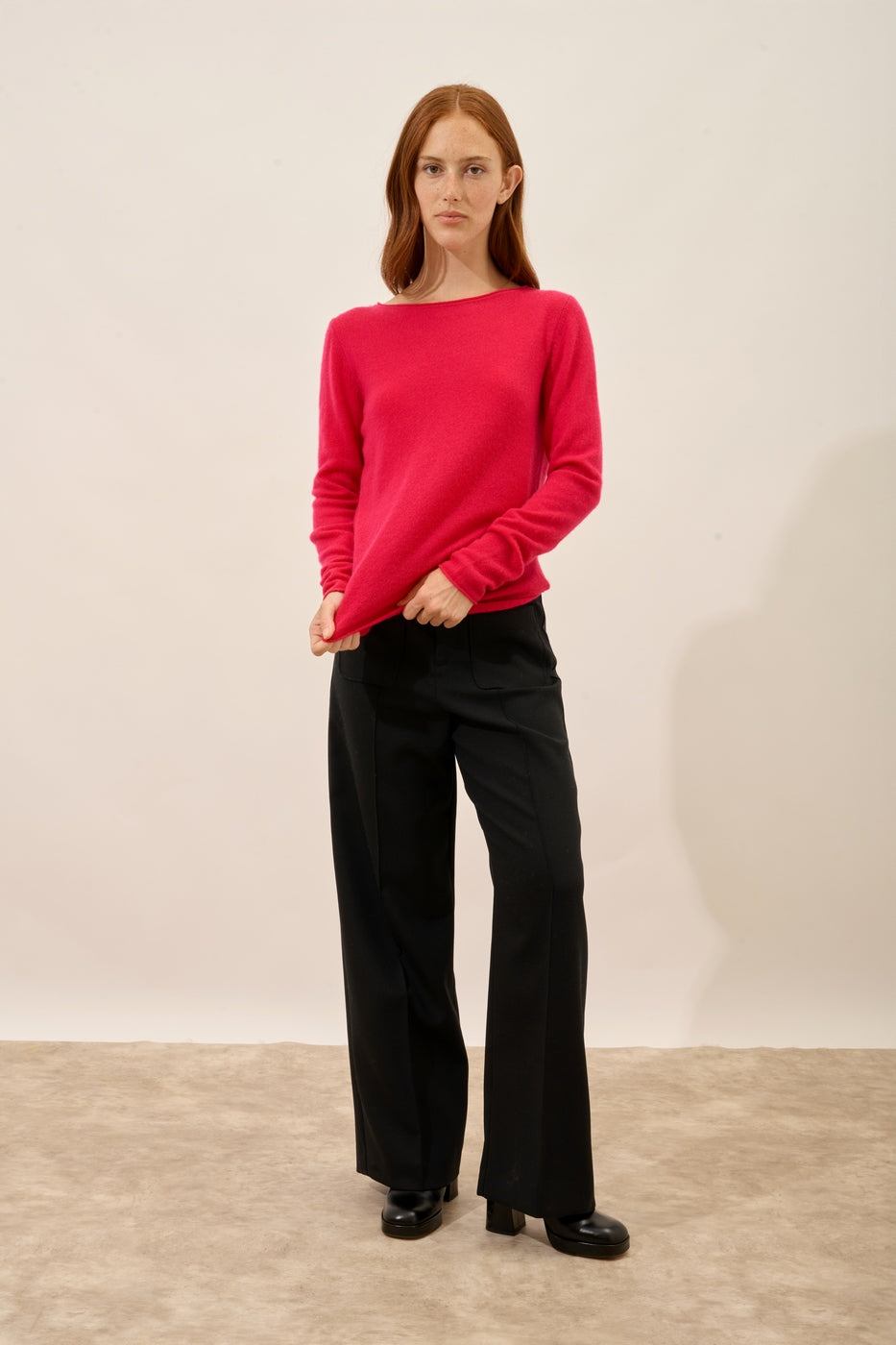 Pull Col Bateau - Grace - Fuchsia