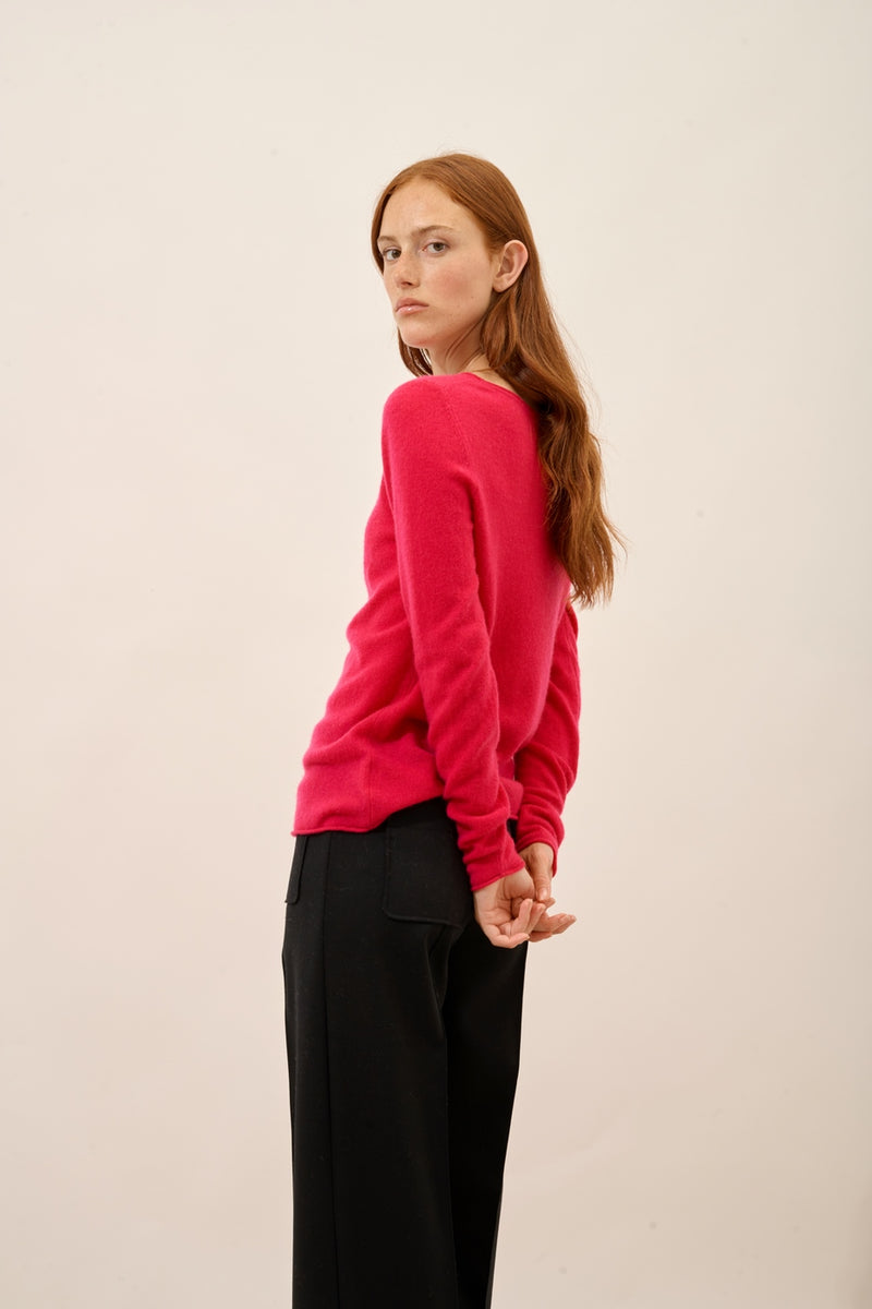 Pull Col Bateau - Grace - Fuchsia