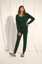Boat Neck Jumper - Fiona - Cypress