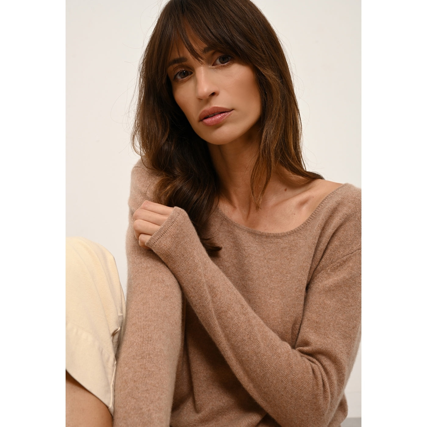 Jersey Cuello Barca - Fiona - Camel Chiné