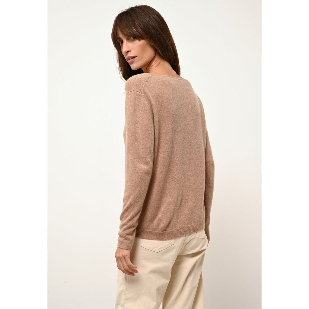 Pull Col Bateau - Fiona - Camel Chiné