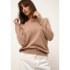 Jersey Cuello Barco Espalda Abierta - Abigail - Camel Vigoré