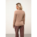 Just Cashmere - Pull Col Rond Jane Camel Chiné - 100% Cachemire - 2 Fils - Jersey - Femme