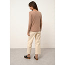 Just Cashmere - Pull Col Rond Vivian - Camel ChinÉ - 100% Cachemire 2 Fils - Femme