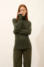 Roll-Neck Jumper - Lexie - Khaki