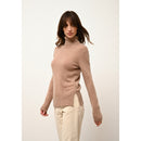 Just Cashmere - Pull Col Roulé Lexie Camel Chiné - 100% Cachemire - 2 Fils - Jersey - Femme