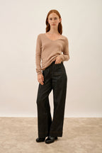 Jersey Cuello Pico - Joan - Camel Vigoré
