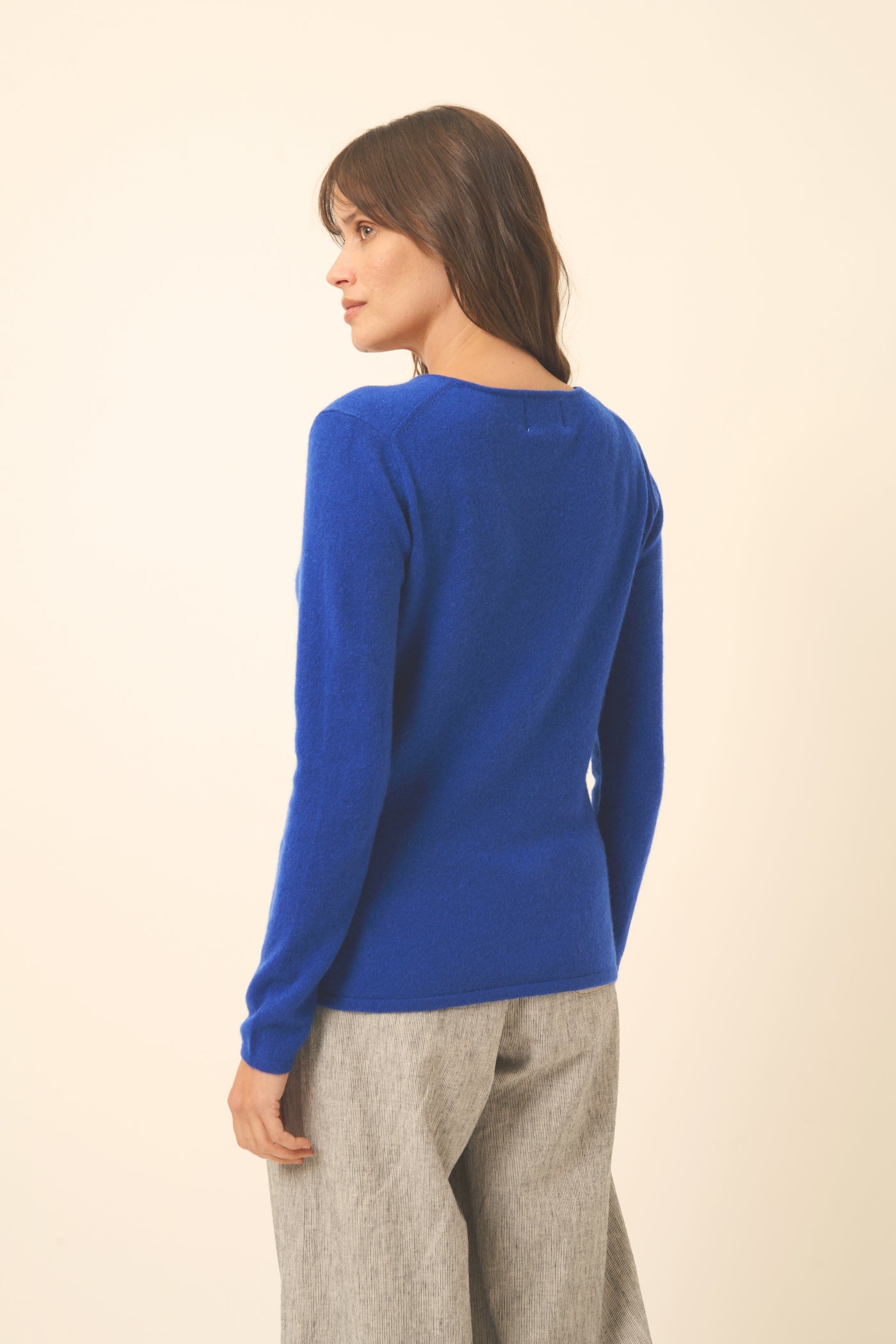 Pull Col V - Joan - Outremer