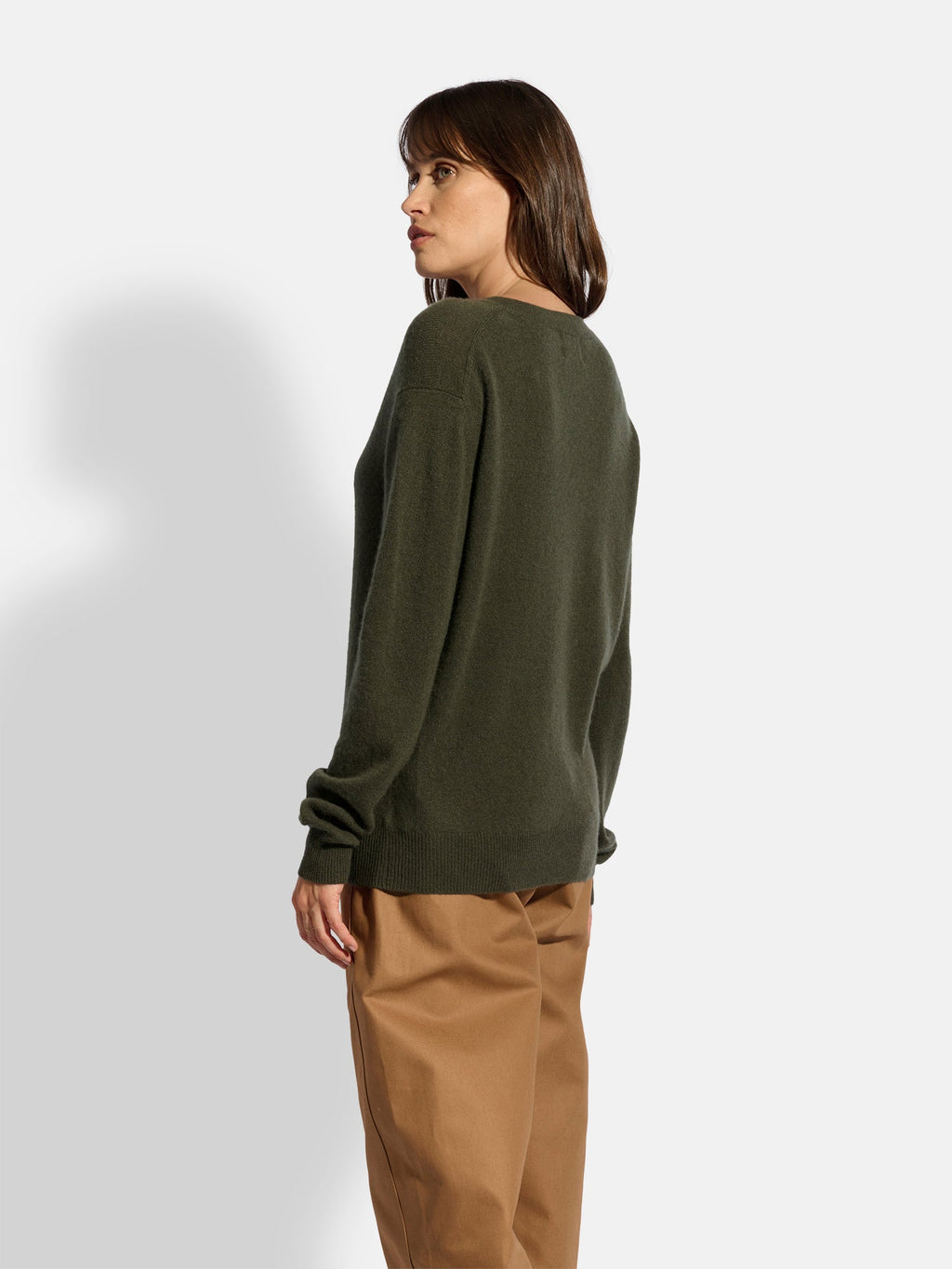 V-Neck Jumper - Nora - Khaki