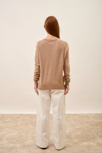 Jersey Cuello Pico - Nora - Camel Vigoré