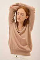 Pull Col V - Nora - Camel Chiné