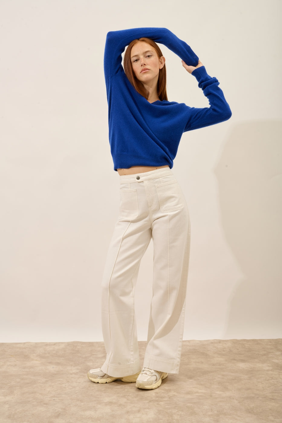 Pull Col V - Nora - Outremer