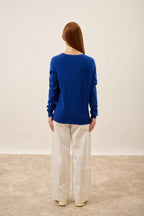 Jersey Cuello V - Nora - Ultramar