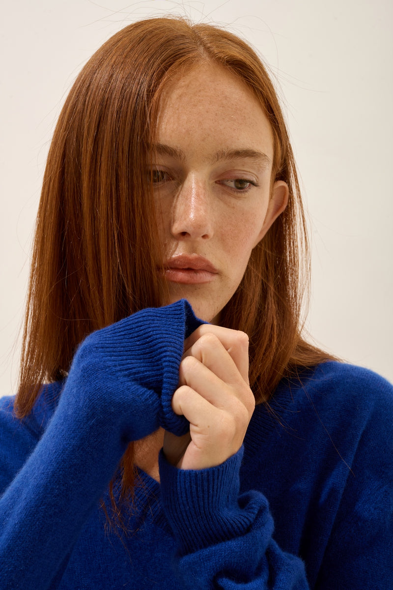 Pull Col V - Nora - Outremer