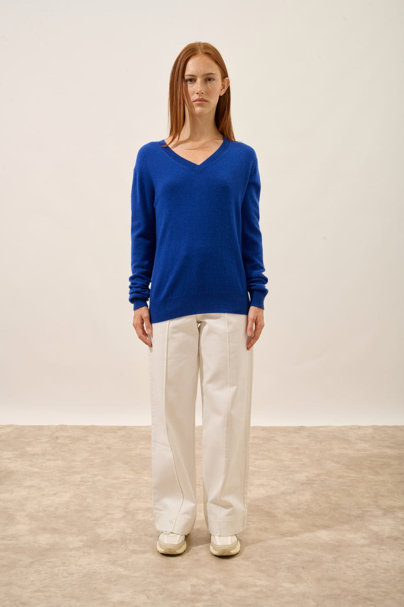 Pull Col V - Nora - Outremer