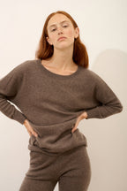 Batwing Jumper - Rebecca - Taupe Chiné