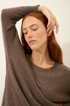 Batwing Jumper - Rebecca - Taupe Chiné