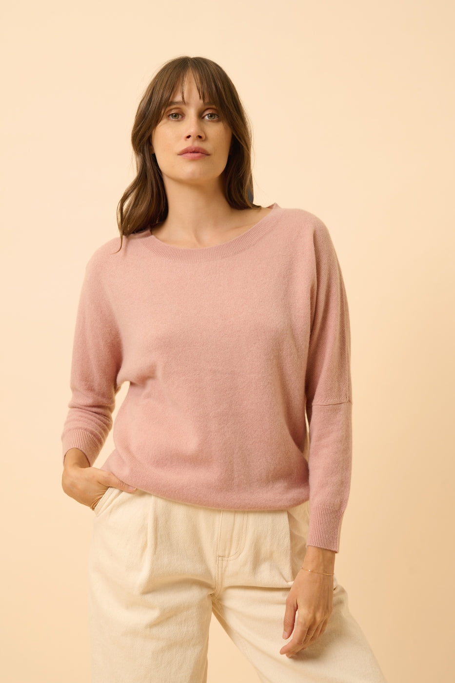 Batwing Jumper - Rebecca - Rose Wood