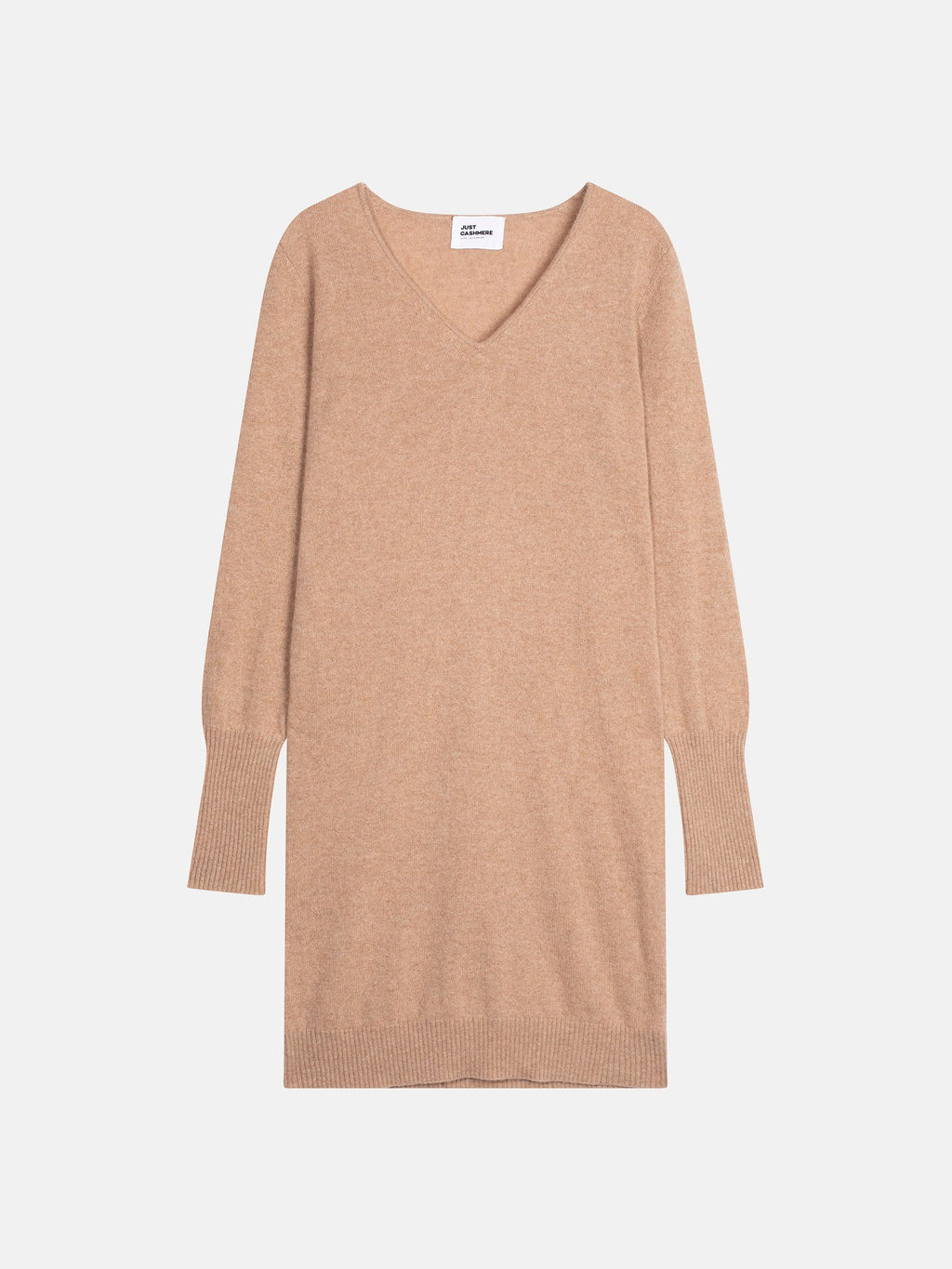 Round Neck Dress - Susan - Camel Chiné