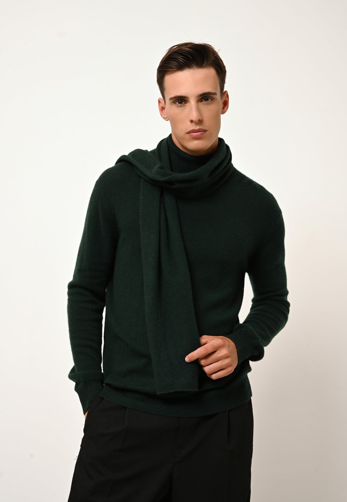Bufanda Spencer - 100 % Cachemira 2 Hilos - Ciprés - Unisex