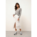 V-Neck Jumper - Nora - Marl Cloud
