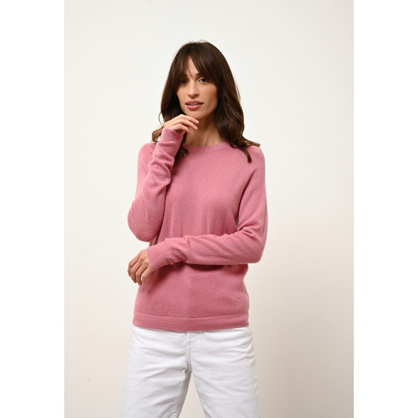 Jersey Cuello Redondo Jane Pétale - 100% Cachemira - 2 Hilos - Jersey - Mujer