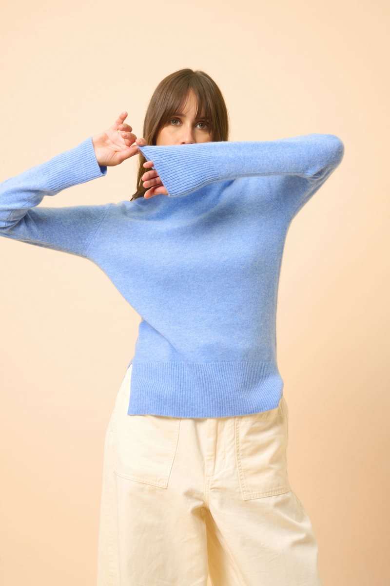 Pull Col Roulé - Lexie - Sky